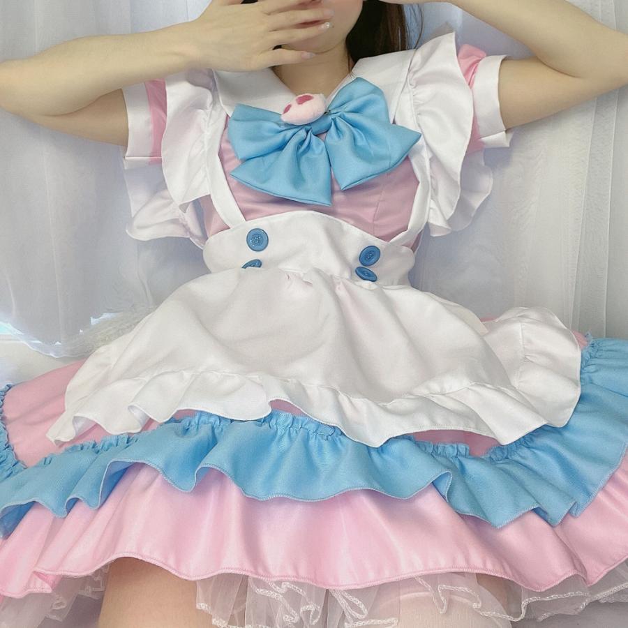 メイド服 可愛い コスプレ メイド 服 ワンピース レディース コスチューム ハロウィン 仮装 衣装 可愛い 男ウケ 大きいサイズ 2XL 3XL｜satorustore1｜15