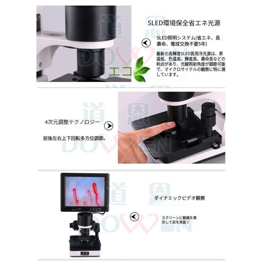 観察 血流スコープ◇毛細血管 顕微鏡 880+600倍+8インチ画面を