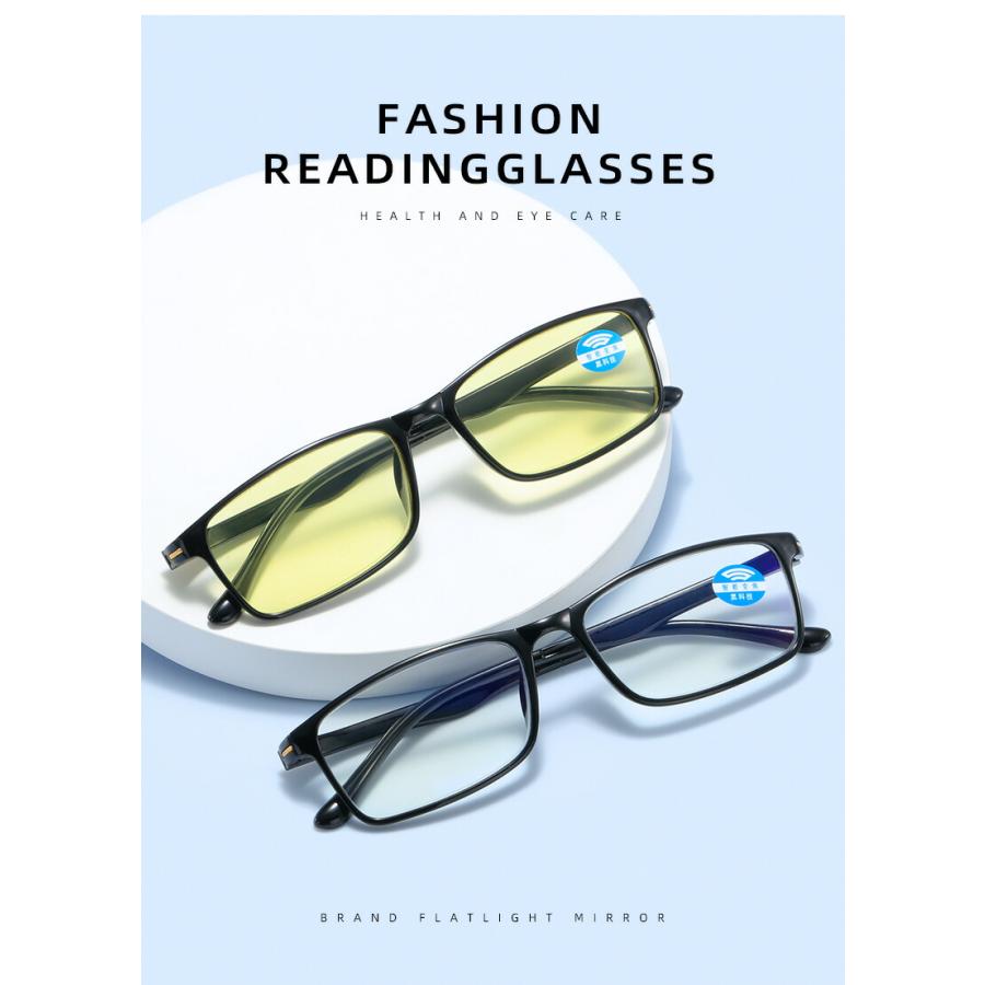 老眼鏡 黒科技 インテリジェントズーム 老眼鏡100-600度 防ブルー