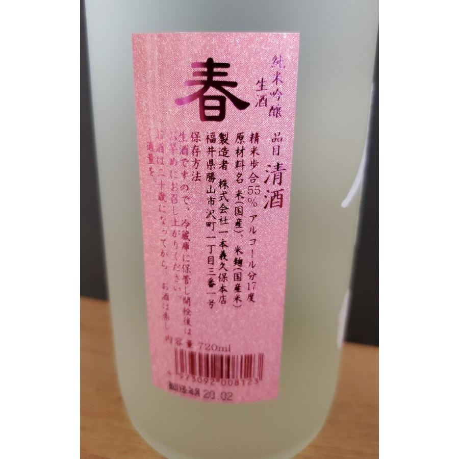 伝心 「春」 純米吟醸 無濾過生酒 720ml 【令和元年BY】 一本義