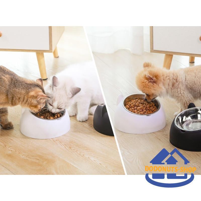 食器 ペット用 犬用 猫用 フードボウル ウォーターボウル えさ皿 餌皿 餌入れ 水入れ 食べやすい 傾斜 可愛い ネコモチーフ｜satoshop｜04