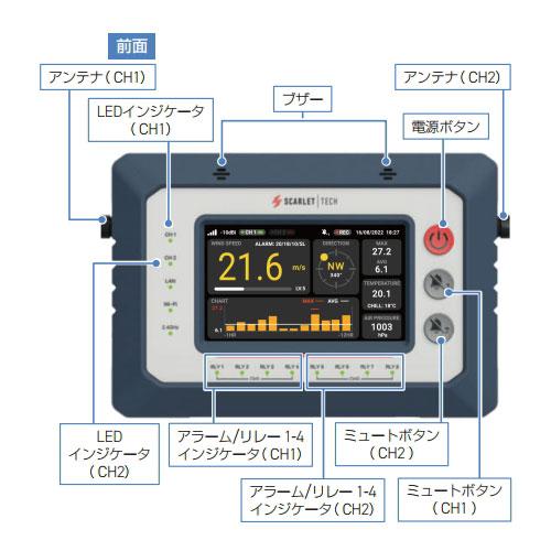 デジタル指示風向風速計 HJ-WindPro 無線式2chデータロガー表示 デジタル指示風向風速計 HJ-WindPro 無線式2chデータロガー表示
