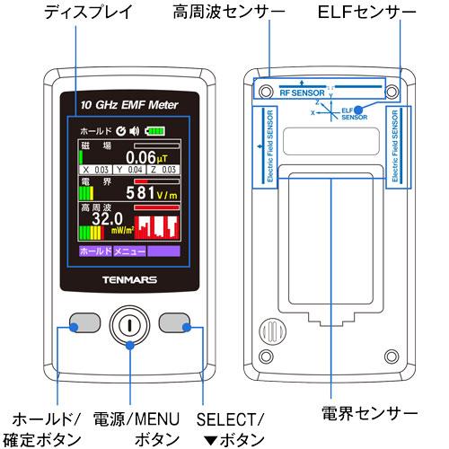 サトテック 電磁波測定器 TM-190T 日本語対応 日本語取扱説明書付