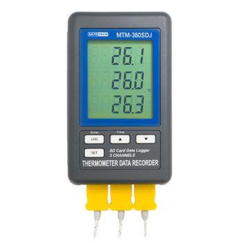 サトテック 3chデータロガー温度計 MTM-380SDJ K熱素線センサが3本付