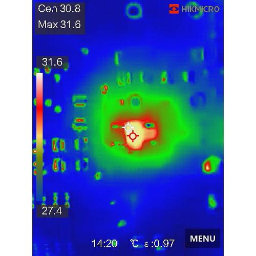 基盤計測用サーモグラフィカメラPK2-MACRO（電子回路や電子装置の点検 