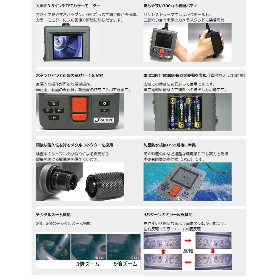 Jスコープ 360度先端可動式工業用内視鏡QV Φ6.0ｍｍ 長さ1ｍ  QV-HYA60401 ビデオスコープ 本体2年保証の画像