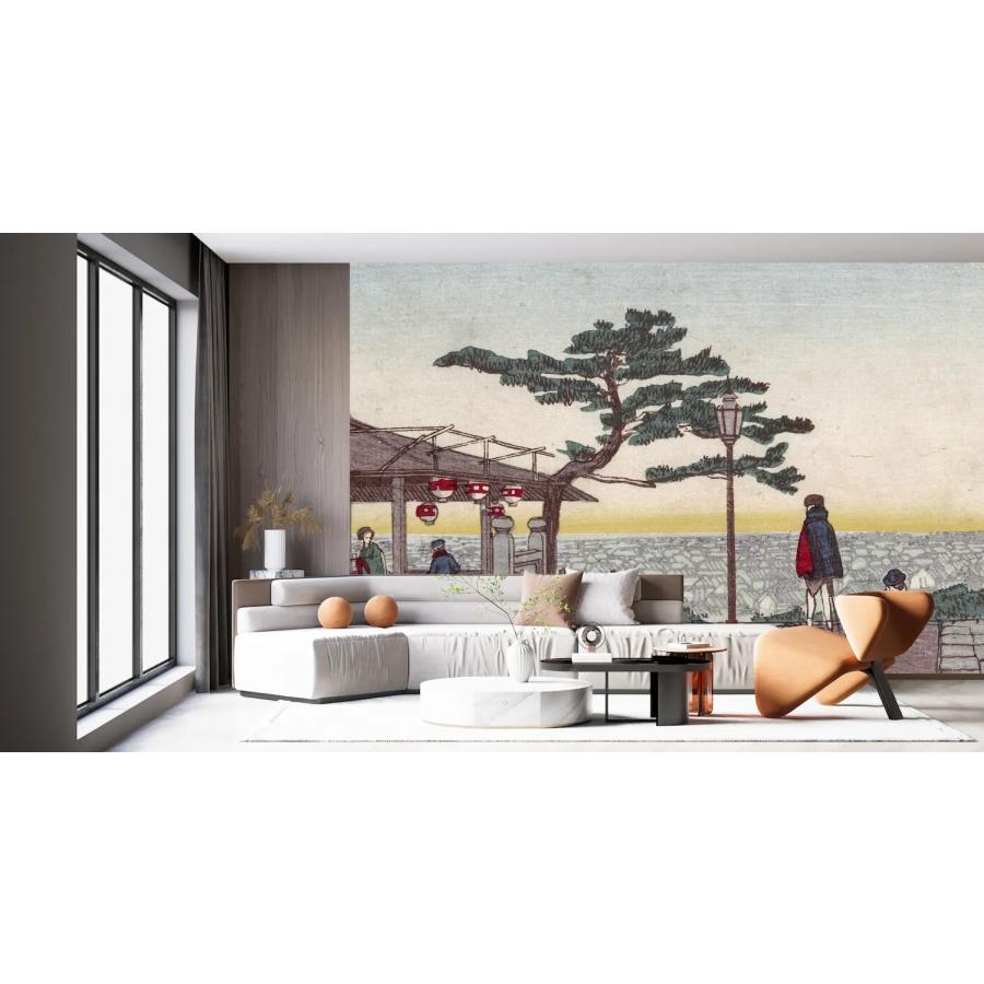 井上安治 東京真画名所図解 愛宕山(1881-1889頃) 壁紙アート : 壁紙