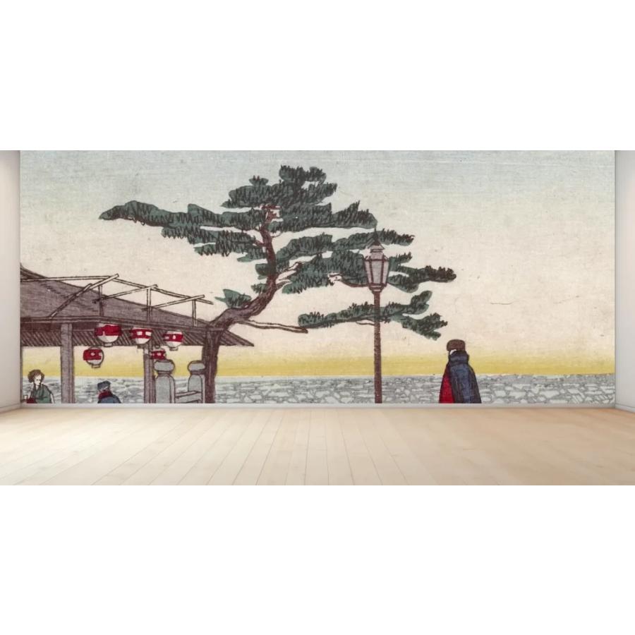 井上安治 東京真画名所図解 愛宕山(1881-1889頃) 壁紙アート : 壁紙