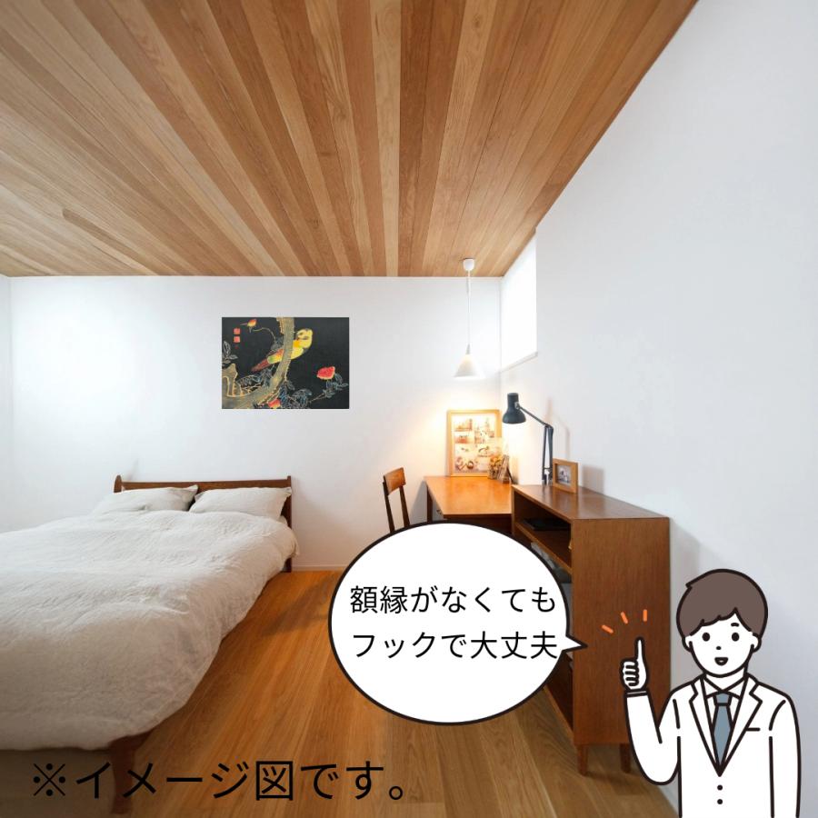 木製パネル アート 葛飾北斎 大判錦絵 芥子(けし)の通販