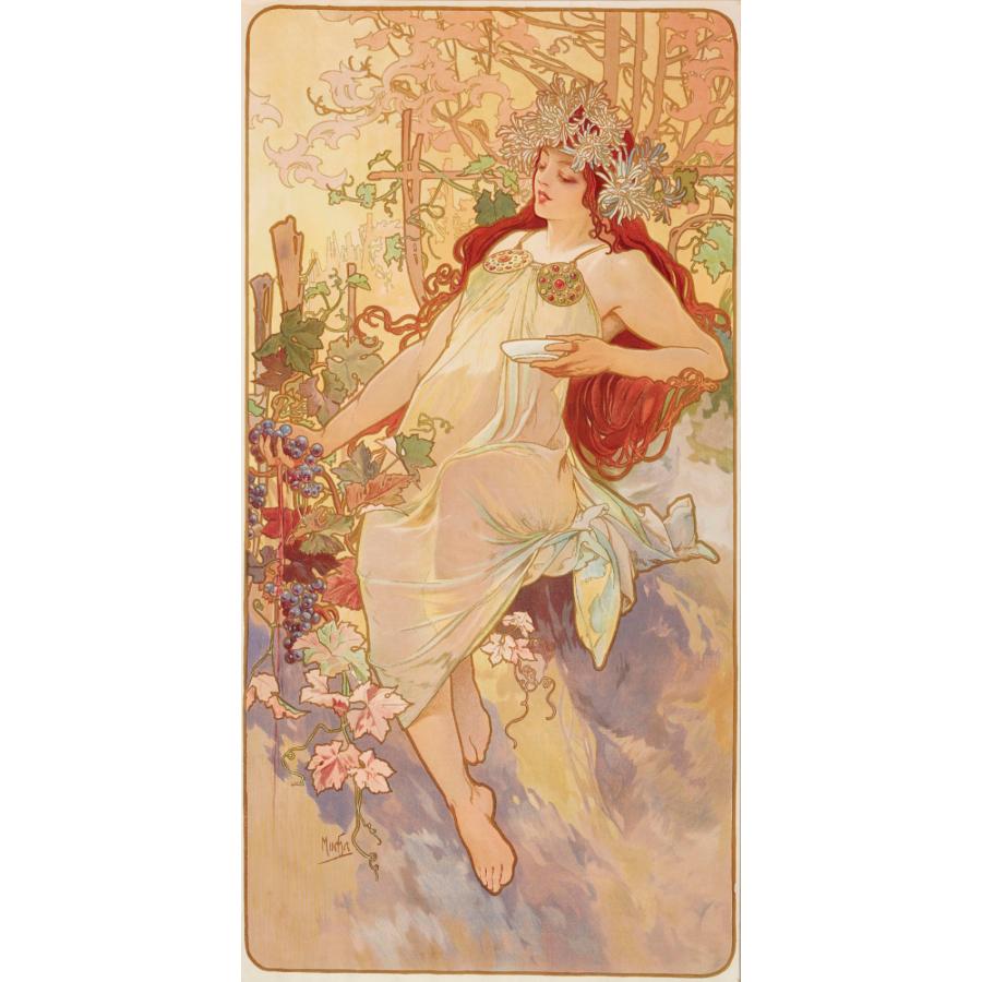 新商品 壁紙アート ミュシャ インテリア 絵画 デジタルプリント のり無し 塩化ビニル樹脂系壁紙