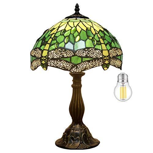 Tiffany Lamp Green Stained Glass Bedside Table Lamp 18 Dragonfly Style Des Vitalmed Com Py