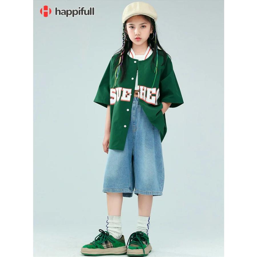 送料関税無料】 グリーンシャツ ベースボールシャツ 緑 シャツ 半袖 かっこいい キッズ ダンスウェア 女の子 男の子 白 キャミソール トップス へそ出し 杏色 パンツ ベージュ ワイドパンツ キッズダンス衣装 セットアップ ヒップホップ 上下セット おしゃれ K-POP 演出服 ... グリーン シャツ ベースボールシャツ 緑 シャツ かっこいい キッズ ダンスウェア 女の子 男の子 白 キャミソール トップス へそ出し 土色 パンツ ブラウン ワイドパンツ キッズダンス衣装 セットアップ ヒップホップ HIPHOP 上下セット おしゃれ K-POP 演出服 練習着 発表会