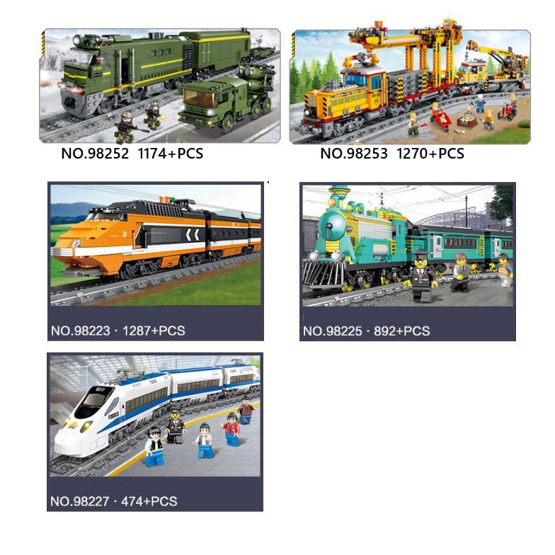 LEGO レゴ互換品 ブロック 電車 列車 鉄道車両 動く 車おもちゃ 循環式レール トレイン レール 駆動付き 男の子 6-7-8-9歳 誕生日_7