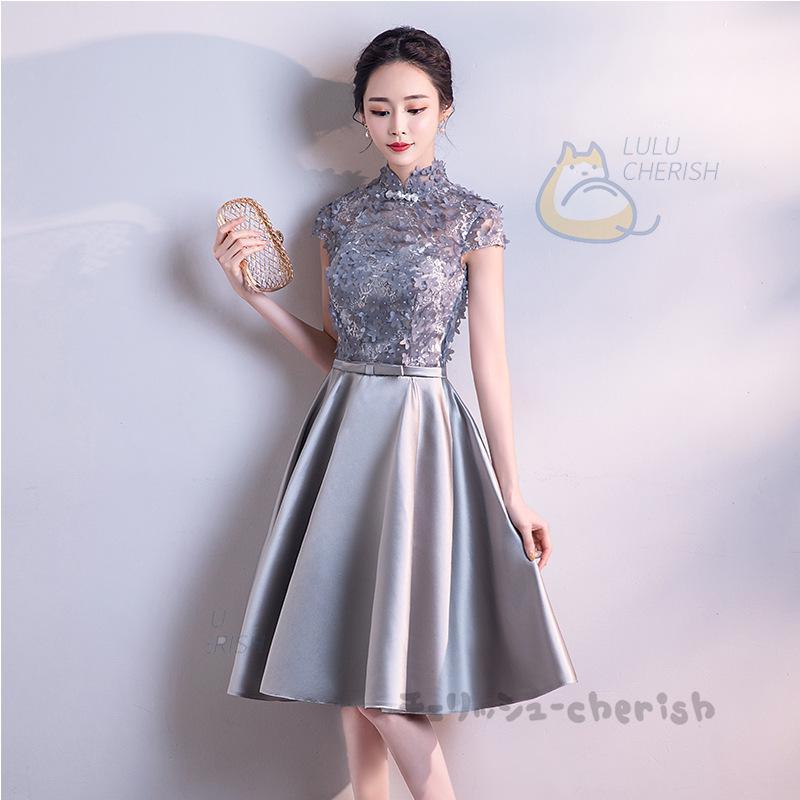 パーティードレス 結婚式 40代 20代 ロング 袖あり フォーマルドレス