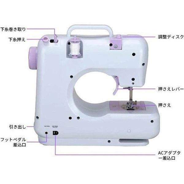 ミシン 家庭用 電気機械 手作り DIY エクステンション コンパクト電動ミシン 電子ミシン ポータブルミシン 軽量本体 ポータブル_14