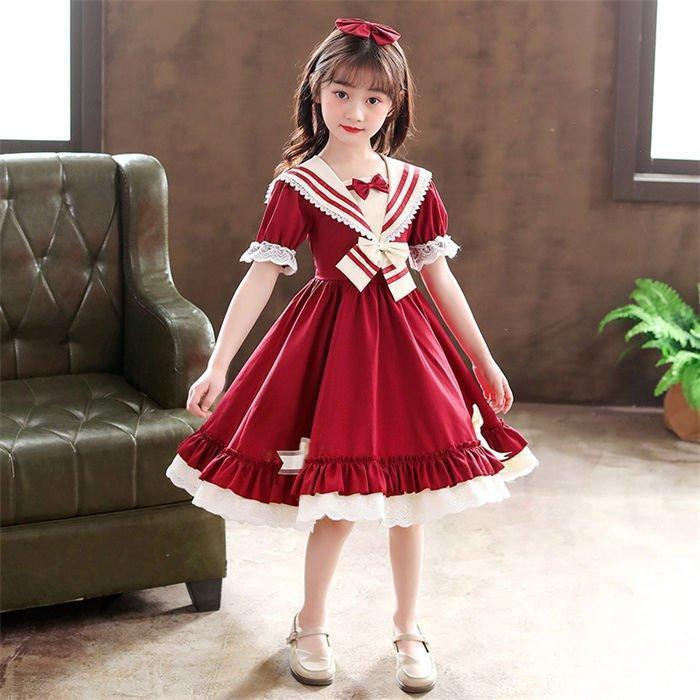 子供ロリータ ワンピース ロリータ服 女の子 子供ワンピース 長袖 