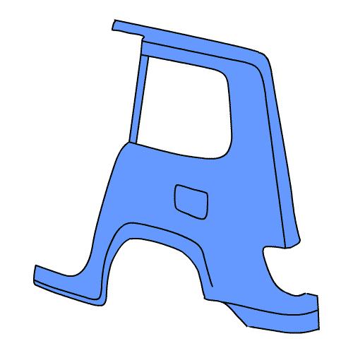 キャンバス　LA850S　左　クオーターパネル　リアフェンダー ムーヴ ムーヴキャンバス 5BA-LA810S 左 リアフェンダー/クォーター