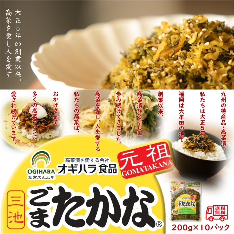 元祖三池ごま高菜200g 2袋セット 九州産高菜 オギハラ食品