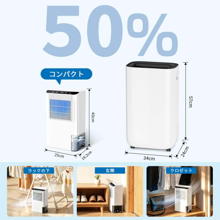 【新品未開封】デシカント式除湿機 大容量2.5L 除湿量3.8L/日 除湿機 デシカント式 衣類乾燥 除湿器 大容量2.5L 湿気取り タイマー