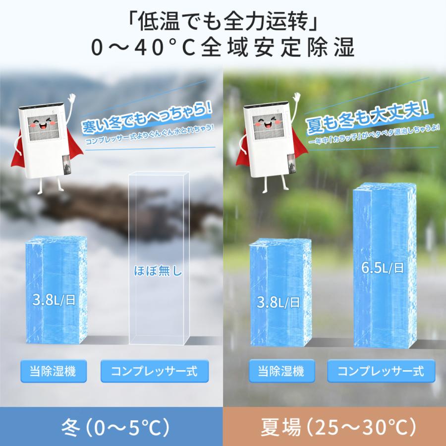 除湿機 デシカント式 衣類乾燥 除湿器 大容量2.5L 湿気取り タイマー
