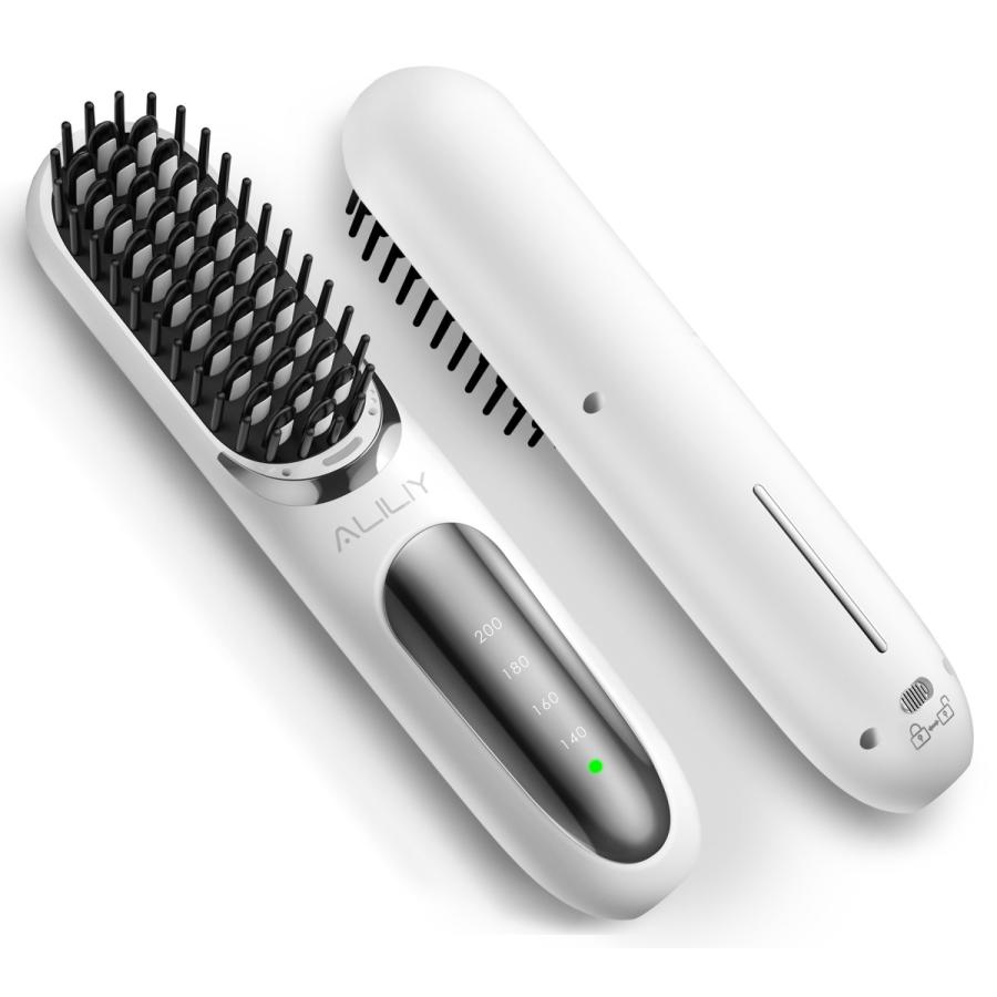 ヒートブラシ コードレス ブラシアイロン 5200mAh ストレート