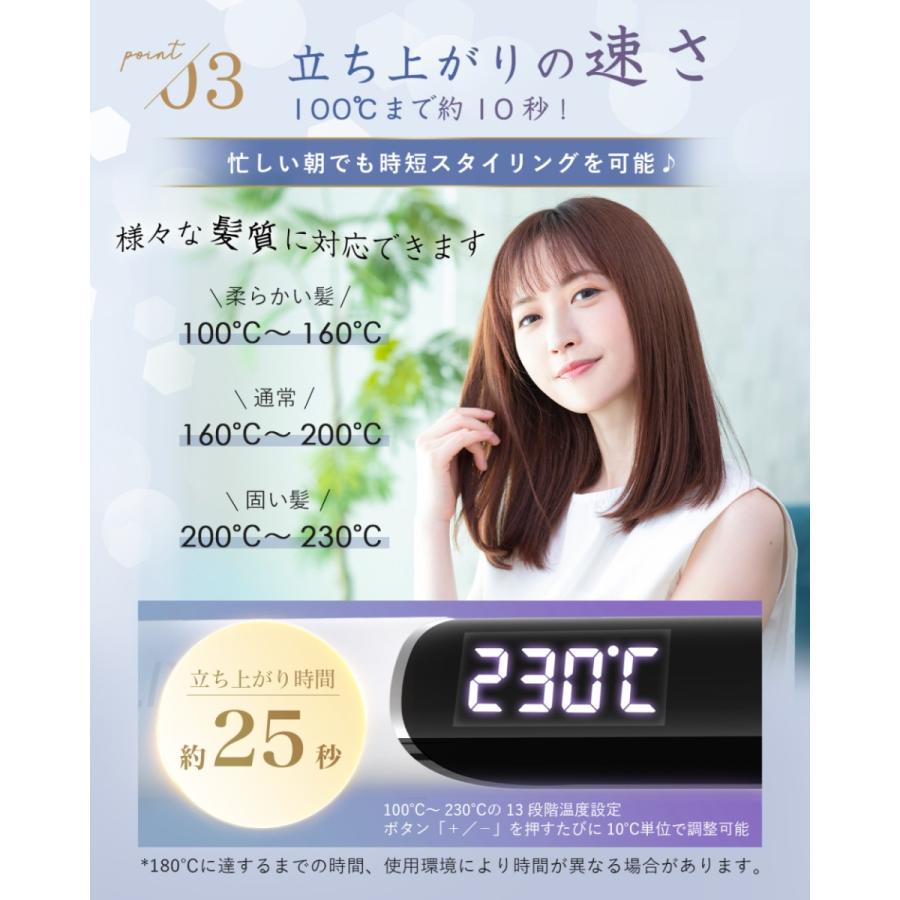 ヘアアイロン ストレート チタン ALILIY カールアイロン カール 24mm