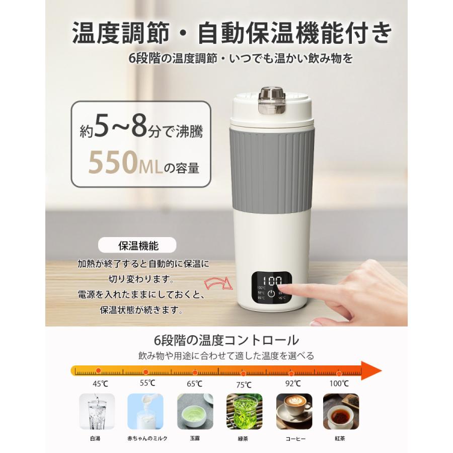 電気ケトル ポータブル 海外対応 トラベルケトル 携帯 湯沸かしケトル