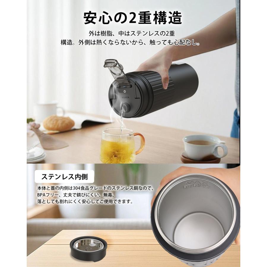 電気ケトル ポータブル 海外対応 トラベルケトル 携帯 湯沸かしケトル