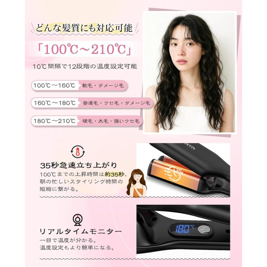 再値下げ ミラカール コテ ウェーブアイロン ヘアアイロン カール ウェーブアイロン 32mm コテ 挟むだけ カール