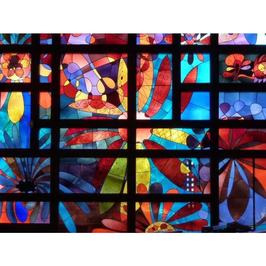 安心発送 西洋館 教会堂 教会の窓 ステンドグラス はがせるシール式 壁紙ポスター 絵画風 装飾 800mm Wsdg 018s1 キャラクロ 壁紙 Www Napsa Co Zm