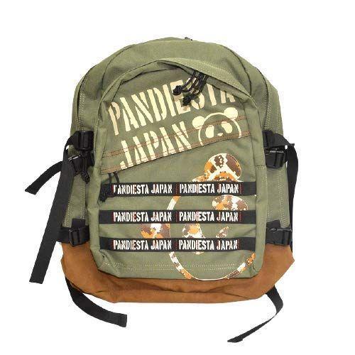 パンディエスタ ジャパン メンズファッション ミリタリーバックパック リュックサック カーキ色 リュックサック デイパック 熊猫 Japa バッグ Pandiesta 鞄 サトラストア 購入本物