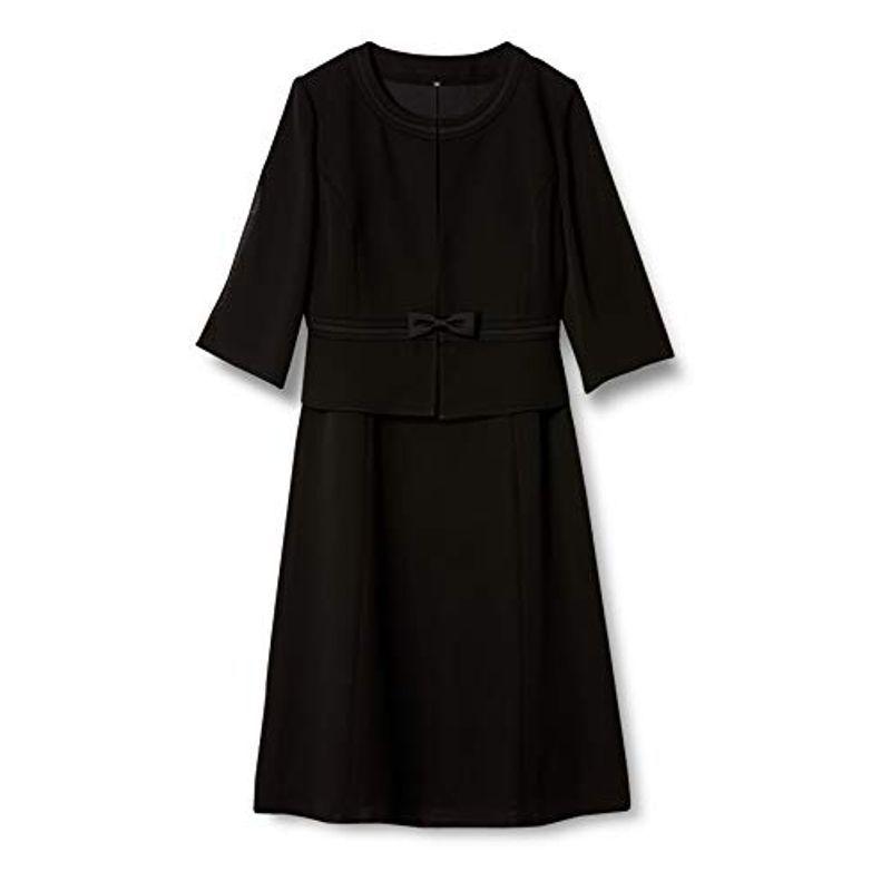 希少 黒入荷 B Gallery 夏用 ブラックフォーマル ワンピース 礼 喪服 夏対応 ツーピース風 ノーカラー シンプル エレガント 洗える 7分丈 バッグ Www Gediscovery Edu Pe