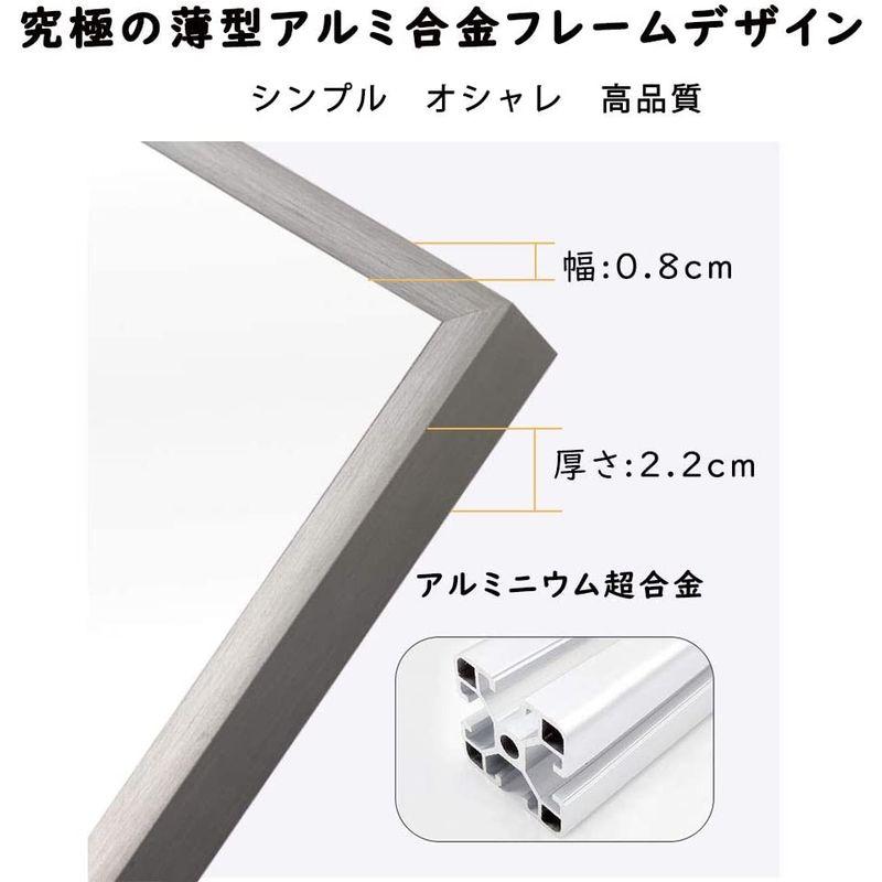 お値下げ ミルオ君の鏡工房 全身鏡 スタンドミラー 大型 姿見鏡 全身ミラー 壁掛け鏡 アルミ合金フレーム おしゃれ スタイリッシュ 飛散防止 (16 【1615870646】(9595円)