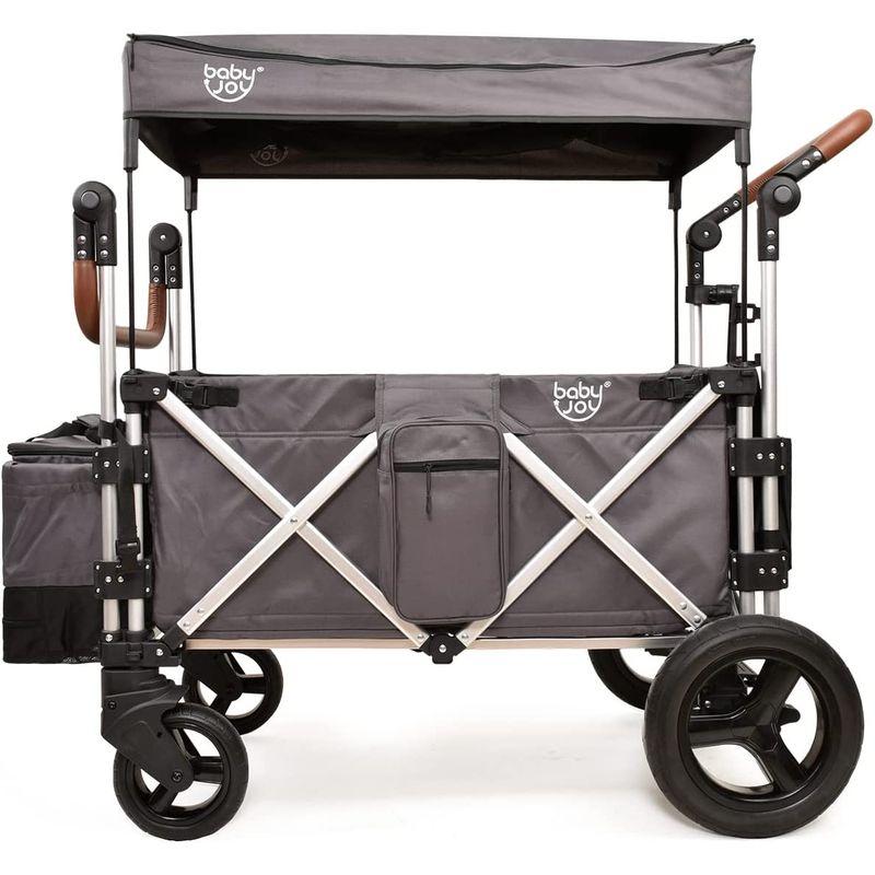 Feemomストローラーワゴン 二人乗りベビーカーワゴン双子用ベビーカー コンビ キャリーワゴン アウトドアワゴン 屋根付き 大容量 4WA 二人乗りベビーカーワゴン双子用ベビーカー コンビ キャリーワゴン アウトドアワゴン 屋根付き 大容量 4WA