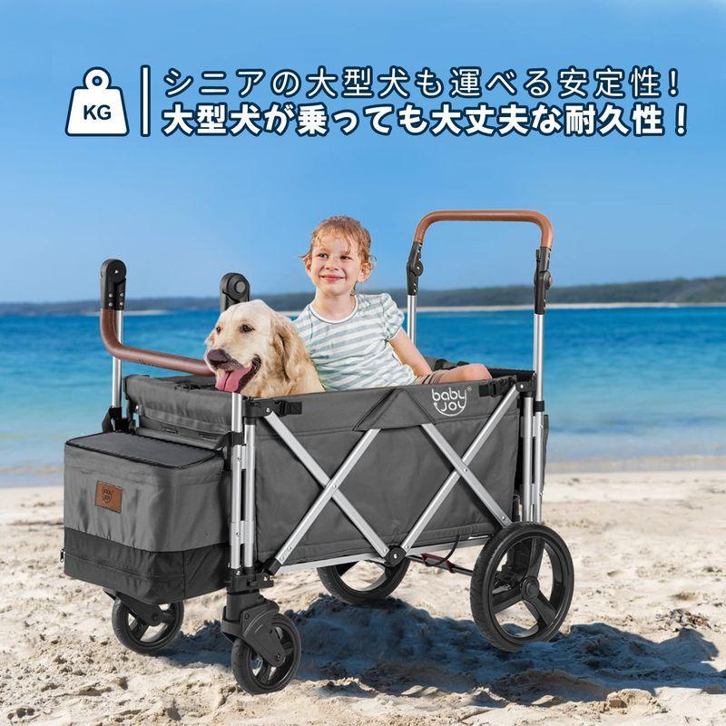Feemomストローラーワゴン 二人乗りベビーカーワゴン双子用ベビーカー コンビ キャリーワゴン アウトドアワゴン 屋根付き 大容量 4WA 二人乗りベビーカーワゴン双子用ベビーカー コンビ キャリーワゴン アウトドアワゴン 屋根付き 大容量 4WA