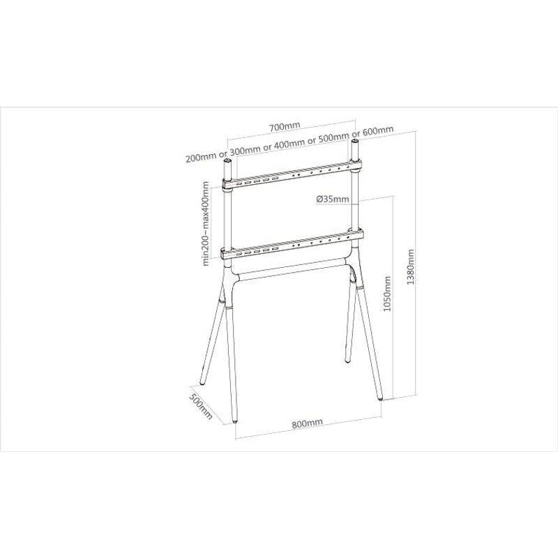 DMM.make DISPLAY/TVスタンド テレビスタンド 43-65インチ VESA対応 木目4脚 DKS-LS4L ブラウン 65インチ make DISPLAY/TVスタンド テレビスタンド VESA対応 木目4脚 DKS LS4L ブラウン