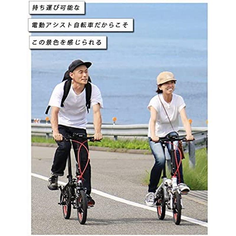 ローボード 旅にでよう 輪行セット(電動) ホワイト 最軽量電動の輪行セット クラスの折りたたみ電動アシスト自転車 14インチ 約11.3kg TPU樹 【CEG1784902097】(64428円)