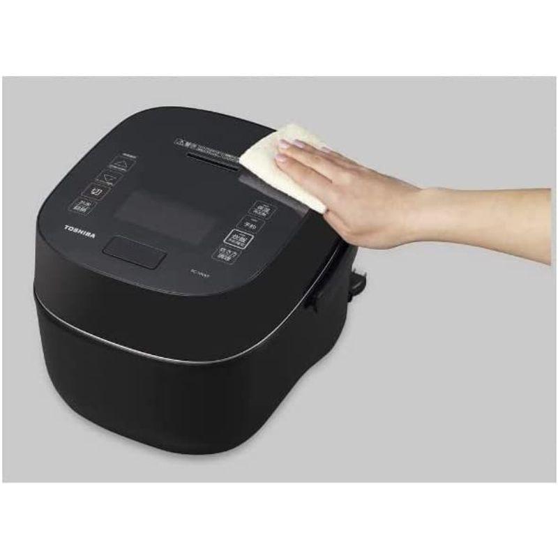 TOSHIBA 真空圧力IHジャー炊飯器 炎匠炊き(5.5合炊き) グランブラック RC-10VST(K) 炎匠炊き 真空圧力IHジャー炊飯器 5合炊き グランブラック RC 10VST