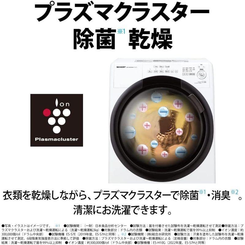 最安値❕ シャープ(SHARP) ドラム式 洗濯乾燥機 洗濯7kg/乾燥3.5kg ES-S7H-CL ヒーターセンサー乾燥 左開き(ヒンジ左) グレ 【VQ2423662455】(87485円)