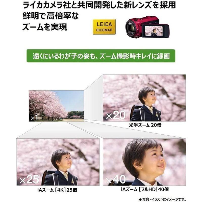 25【新品未使用】 パナソニック 4K ビデオカメラ 64GB 光学20倍ズーム アーバンレッド HC-VX992MS-R 【NAN1001266158】(36142円)