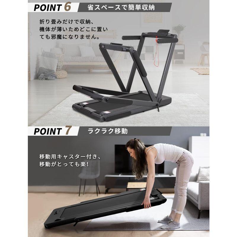 最新 RITFIT ルームランナー 家庭用 静音 ランニングマシン 2023年最新型 電動ウォーキングマシン 組み立て不要 時速1-12km 安全 【LWH7105432498】(25648円)