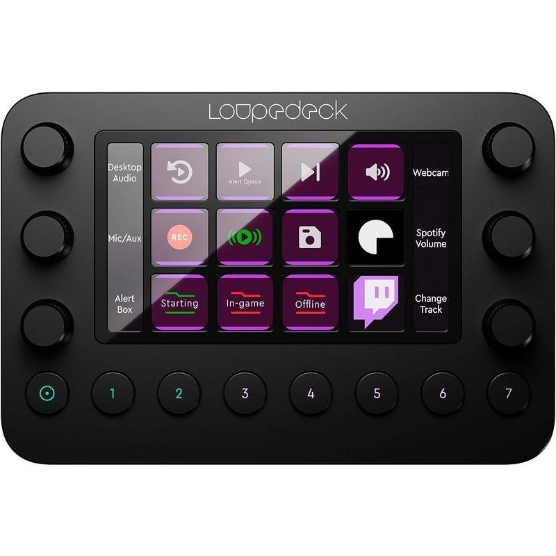 Loupedeck Live ? ライブ配信、写真、ビデオ編集用のPC接続コントローラ カスタマイズ可能なボタン ダイヤル タッチスクリーン Live ライブ配信 写真 ビデオ編集用のPC接続コントローラ カスタマイズ可能なボタン ダイヤル タッチスクリーン