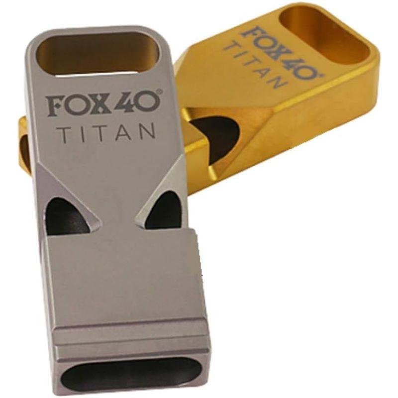 Fox 40 Titan プレミアム デュアルトーン チタンホイッスル - ゴールド プレミアム デュアルトーン チタンホイッスル Fox Titan ゴールド