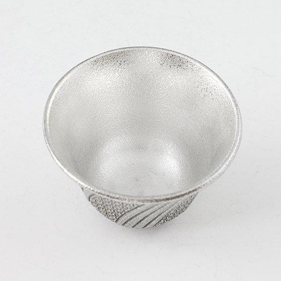 公式 | 薩摩錫器工芸館(株) 錫 タンブラー 切子オンザロック 黒吹雪漆加工 200ml [No.100-1] 桐箱付き 贈答用 プレゼント 贈り物の画像