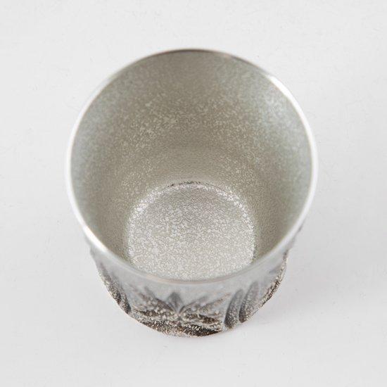 公式 | 薩摩錫器工芸館(株) 錫 タンブラー 切子オンザロック 黒吹雪漆加工 200ml [No.155-2] 桐箱付き 贈答用 プレゼント 贈り物の画像