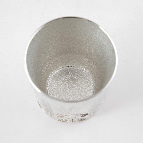 公式 | 薩摩錫器工芸館(株) 錫 タンブラー 切子オンザロック 白吹雪加工 200ml [No.155-4] 桐箱付き 贈答用 プレゼント 贈り物の画像