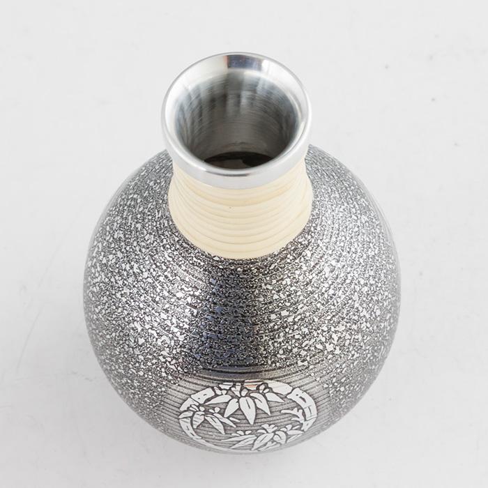 公式 | 薩摩錫器工芸館(株) 錫 とっくり 竹 黒吹雪漆加工 200ml [No.61-1] 桐箱付き 贈答用 プレゼント 贈り物_4