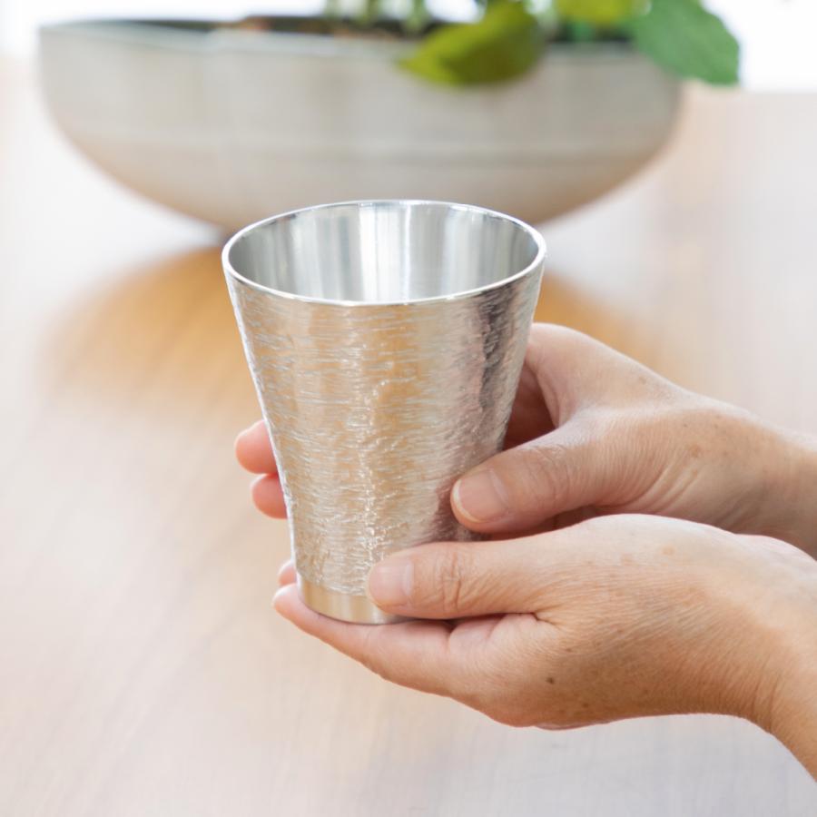 公式 | 薩摩錫器工芸館(株) 錫 フリーカップ 清流加工 250ml [No.77