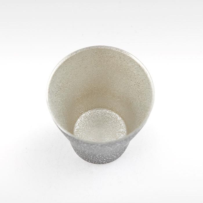 公式 | 薩摩錫器工芸館(株) 錫 フリーカップゼロ 黒吹雪漆加工 140ml [No.78A-1-A] 桐箱付き 贈答用 プレゼント 贈り物_2