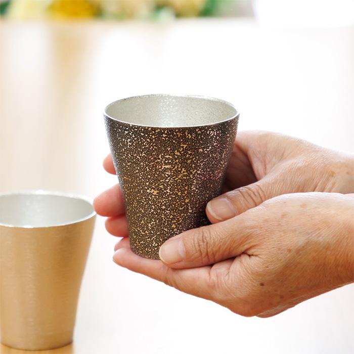 公式 | 薩摩錫器工芸館(株) 錫 フリーカップゼロ 黒吹雪漆加工 140ml [No.78A-1-A] 桐箱付き 贈答用 プレゼント 贈り物_5